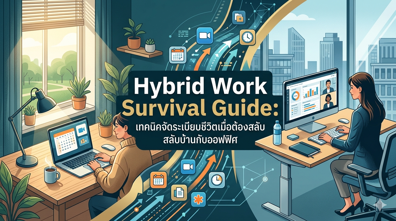 Hybrid Work Survival Guide เทคนิคจัดระเบียบชีวิตเมื่อต้องสลับบ้านกับออฟฟิศ