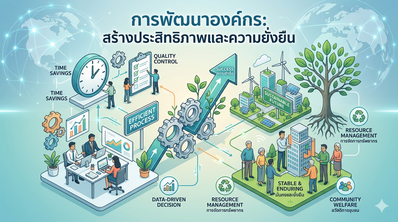 การพัฒนาองค์กร: สร้างประสิทธิภาพและความยั่งยืน