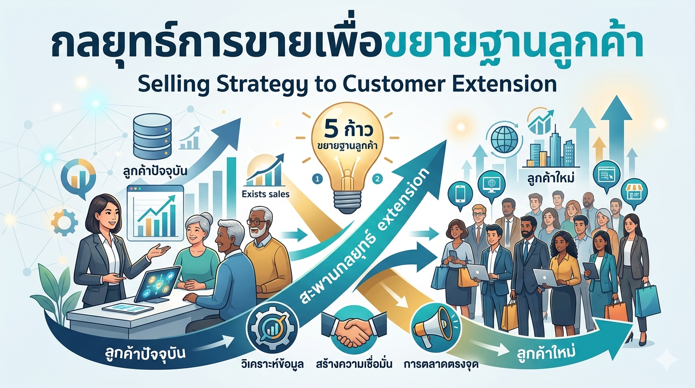 กลยุทธ์การขายเพื่อขยายฐานลูกค้า (Selling Strategy to Customer Extension)