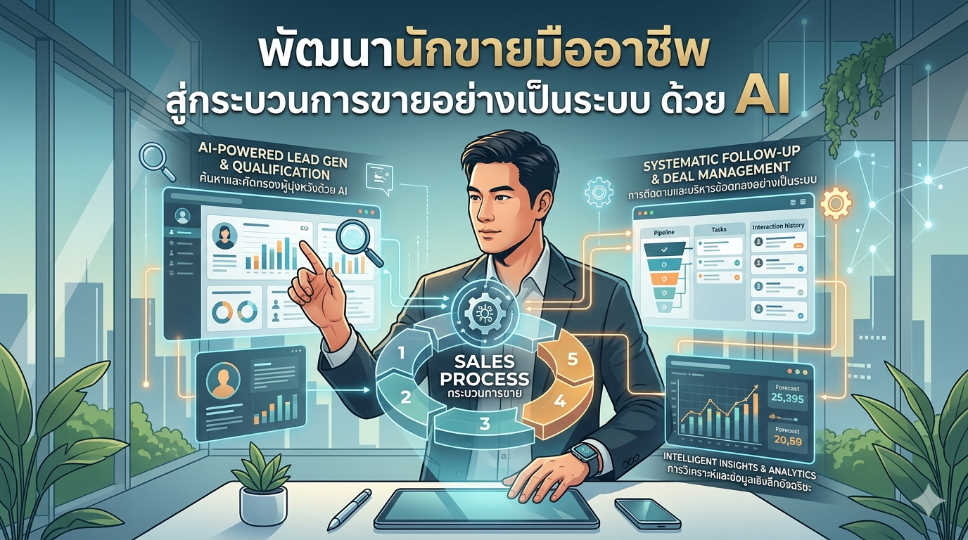 หลักสูตร พัฒนานักขายมืออาชีพสู่กระบวนการขายอย่างเป็นระบบ ด้วย AI
