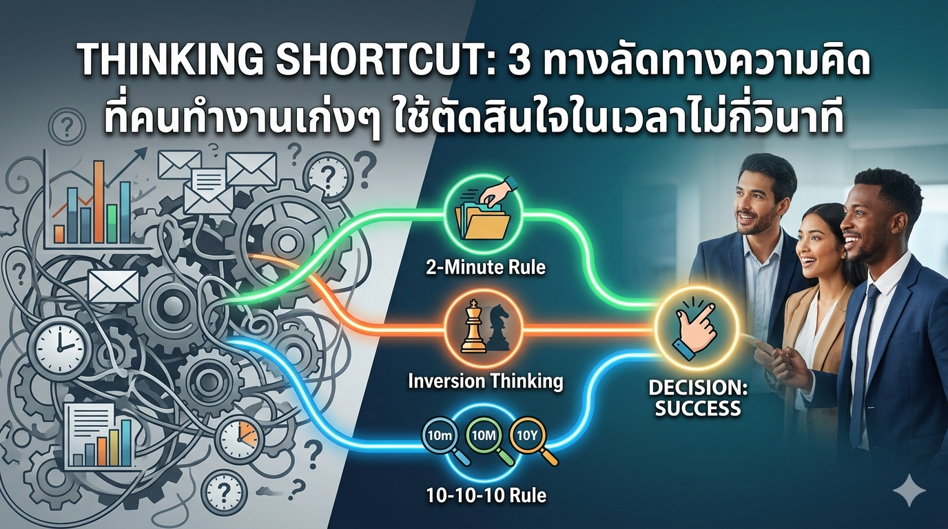Thinking Shortcut: 3 ทางลัดทางความคิดที่คนทำงานเก่งๆ ใช้ตัดสินใจในเวลาไม่กี่วินาที
