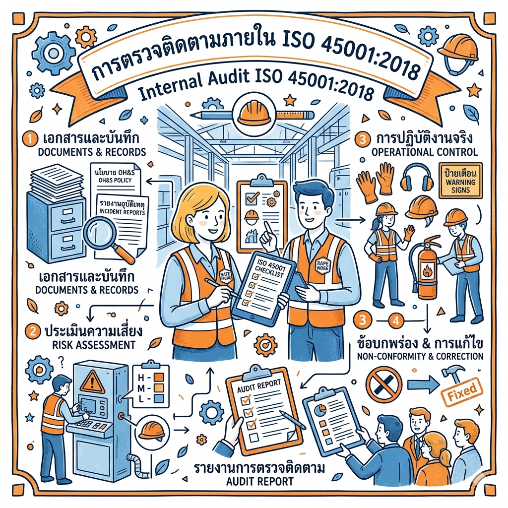 หลักสูตร : การตรวจติดตามภายใน ISO 45001:2018 (Internal Audit ISO 45001:2018)