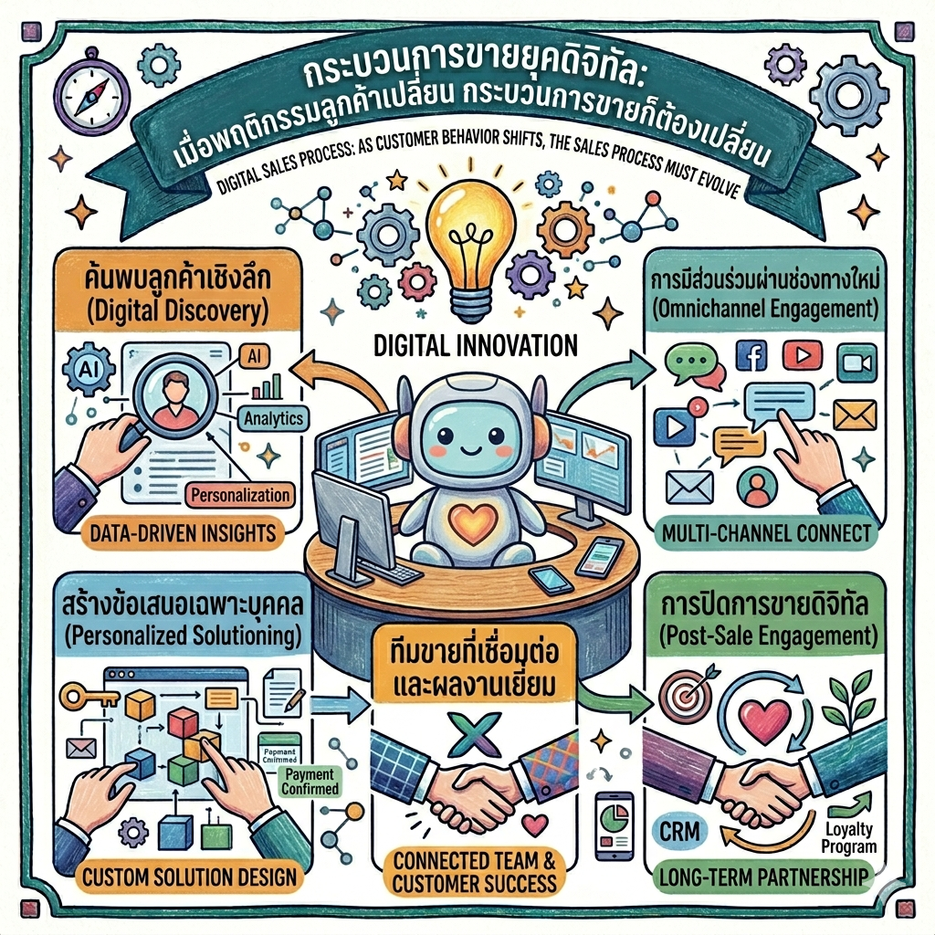 กระบวนการขายยุคดิจิทัล: เมื่อพฤติกรรมลูกค้าเปลี่ยน กระบวนการขายก็ต้องเปลี่ยน