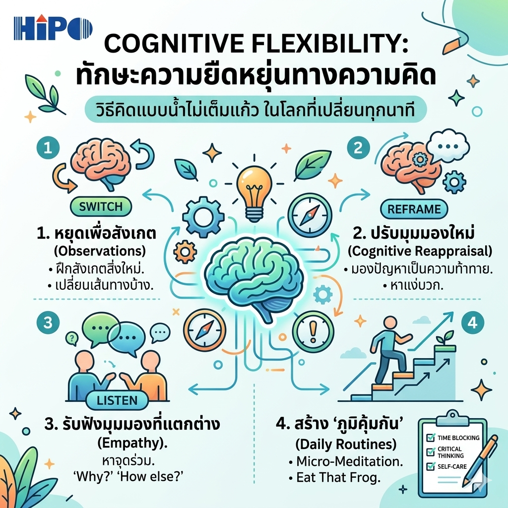 "ทักษะความยืดหยุ่นทางความคิด" วิธีคิดแบบน้ำไม่เต็มแก้วในโลกที่เปลี่ยนทุกนาที