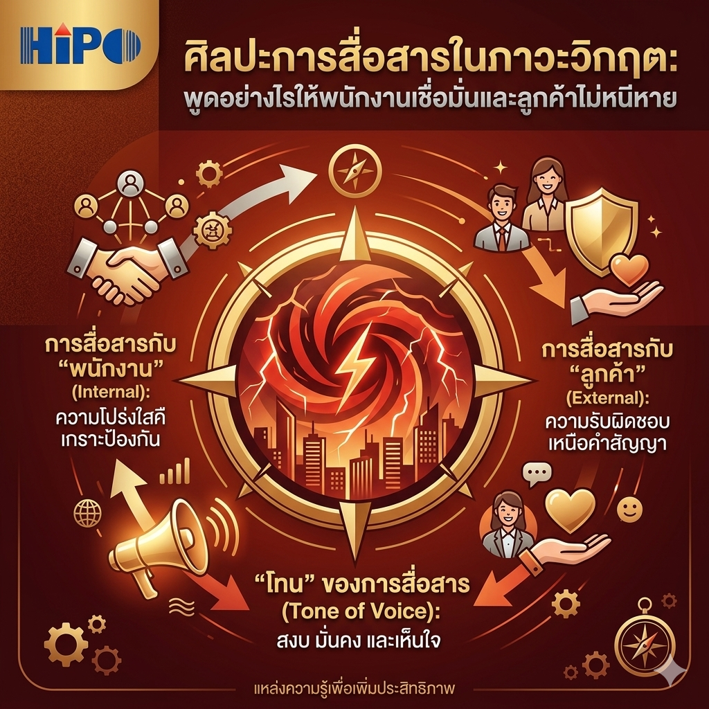 ศิลปะการสื่อสารในภาวะวิกฤต: พูดอย่างไรให้พนักงานเชื่อมั่นและลูกค้าไม่หนีหาย