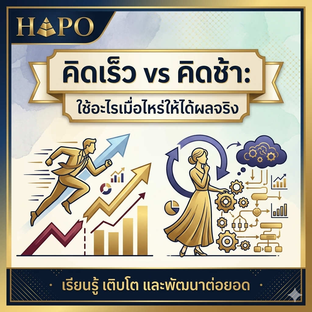 คิดเร็ว vs คิดช้า: ใช้อะไรเมื่อไหร่ให้ได้ผลจริง
